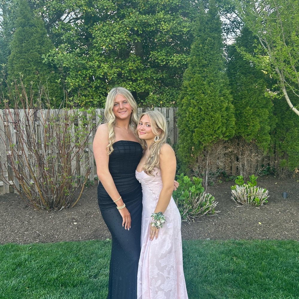 Elegant Black and Pink Formal Dresses